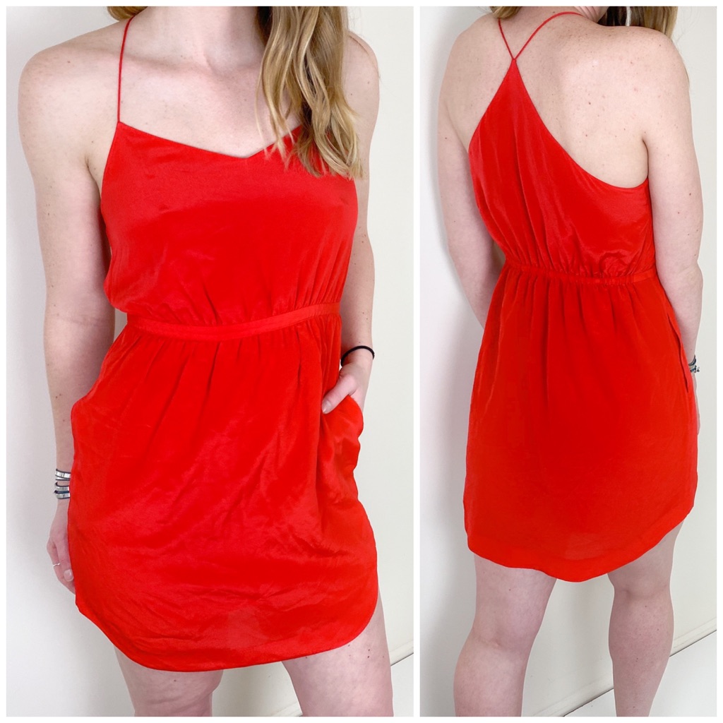 Madewell | True Red Silk Starview Cami Dress